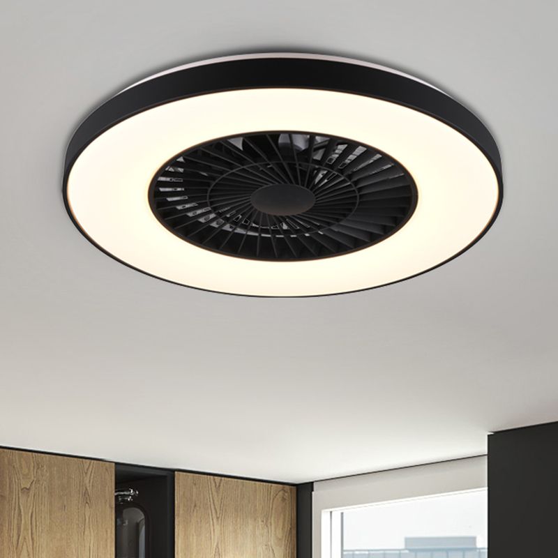 Ventilator de tavan negru modern, Maurits, 40W, LED reglabil alb cald-rece, cu telecomandă