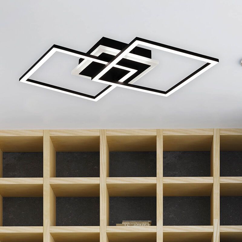 Lampă de tavan modernă neagră, Semira, 25W, LED 3000K