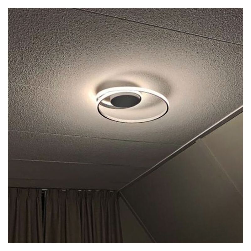 Lampă de tavan modernă albă, Sassandra, 22W, LED 3000K, dimmabil în 3 trepte