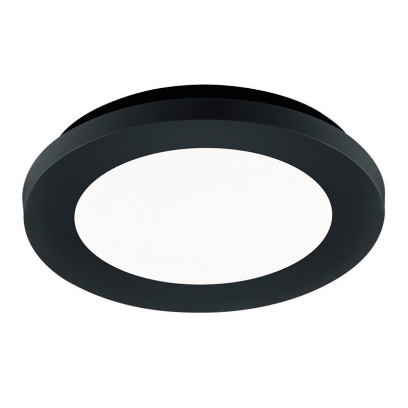 Plafonieră baie modernă neagră, Gistrup, 10W, LED 3000K, IP44