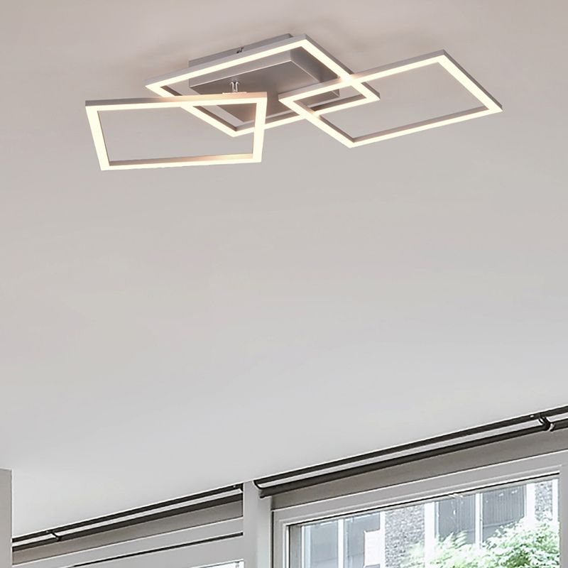 Lampă de tavan modernă crom, Trail, 31W, LED 3000K Lampă de tavan modernă crom, Trail, 31W, LED 3000K