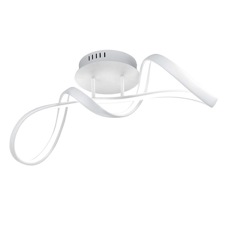 Plafonieră design albă, Renso, 28W, LED 4000K, dimmabil în 3 trepte