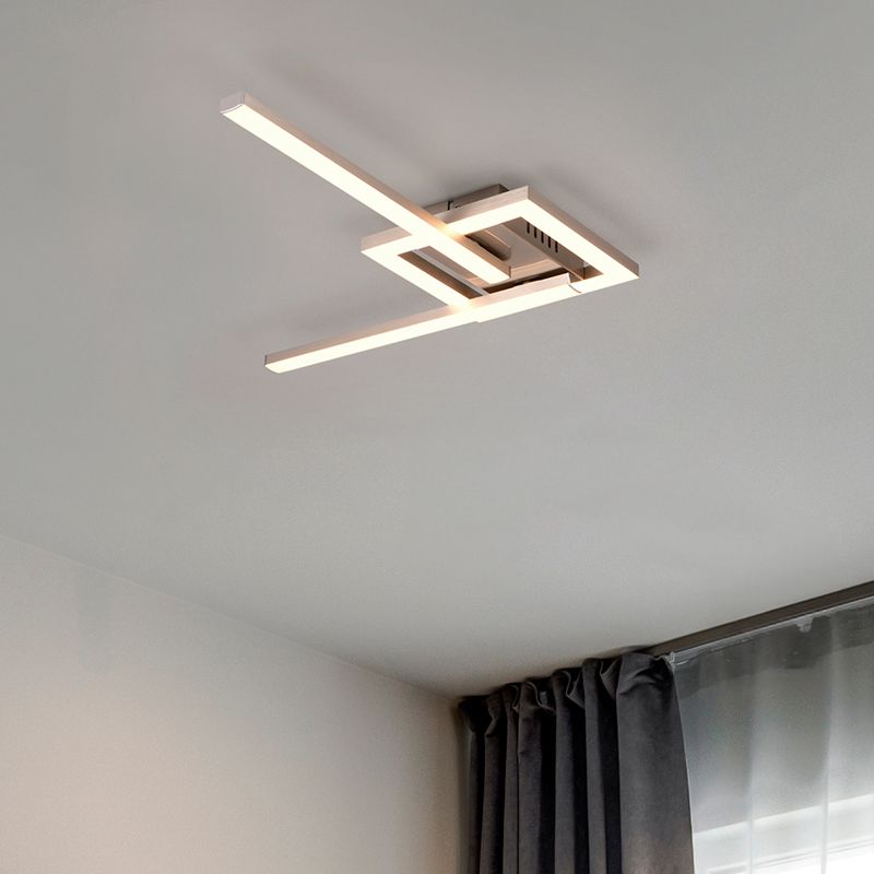 Plafonieră design nichel, Mahad, 17W, LED 3000K