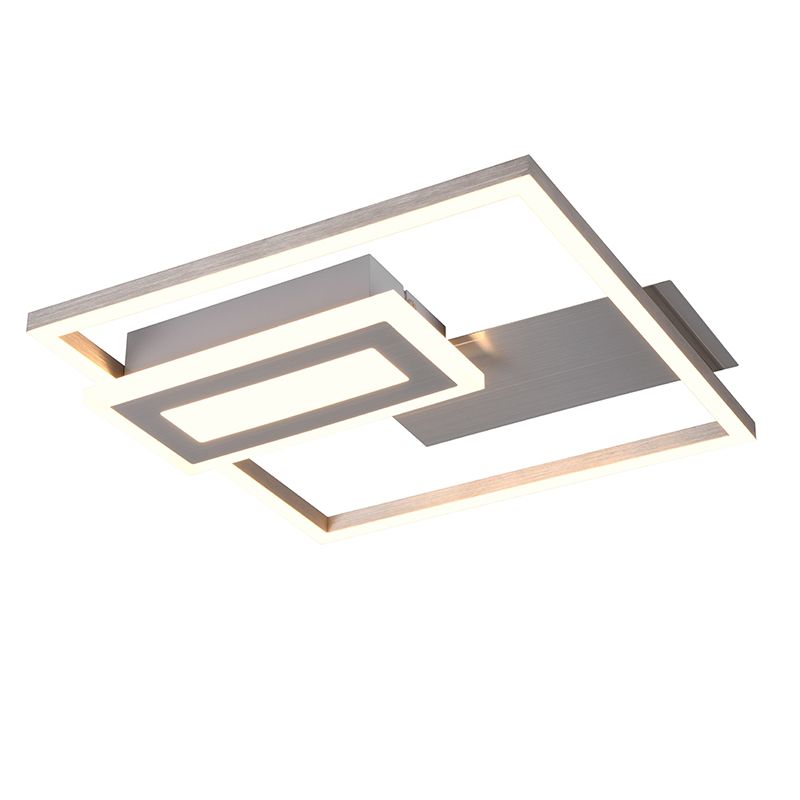 Lampă de tavan design nichel, Shun, 22W, LED 3000K