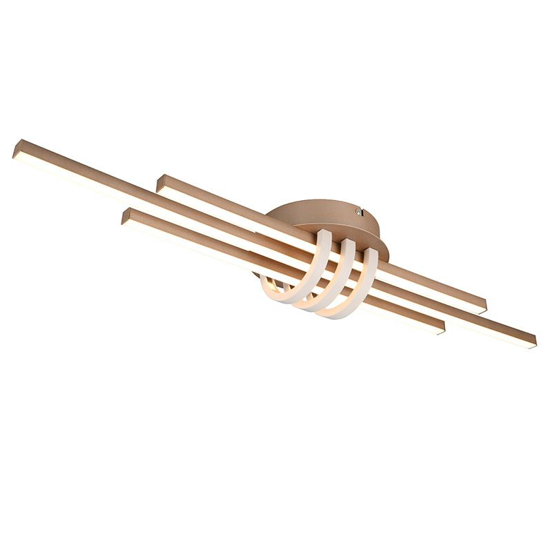 Lampă de tavan modernă maro, Saloua, 20W, LED 3000K, dimmabil în 3 trepte