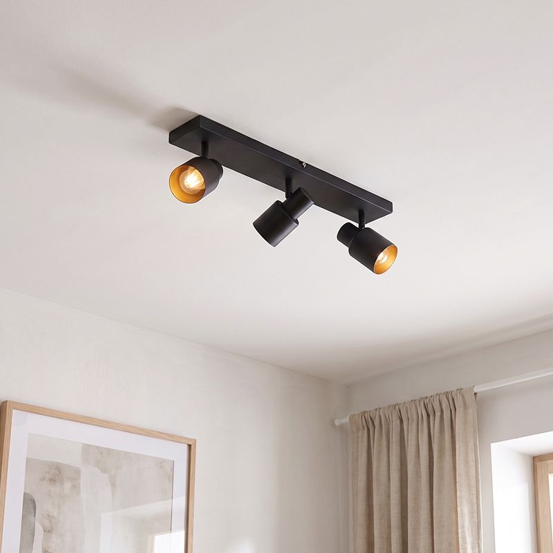Spot LED de tavan negru din aluminiu, Eleno