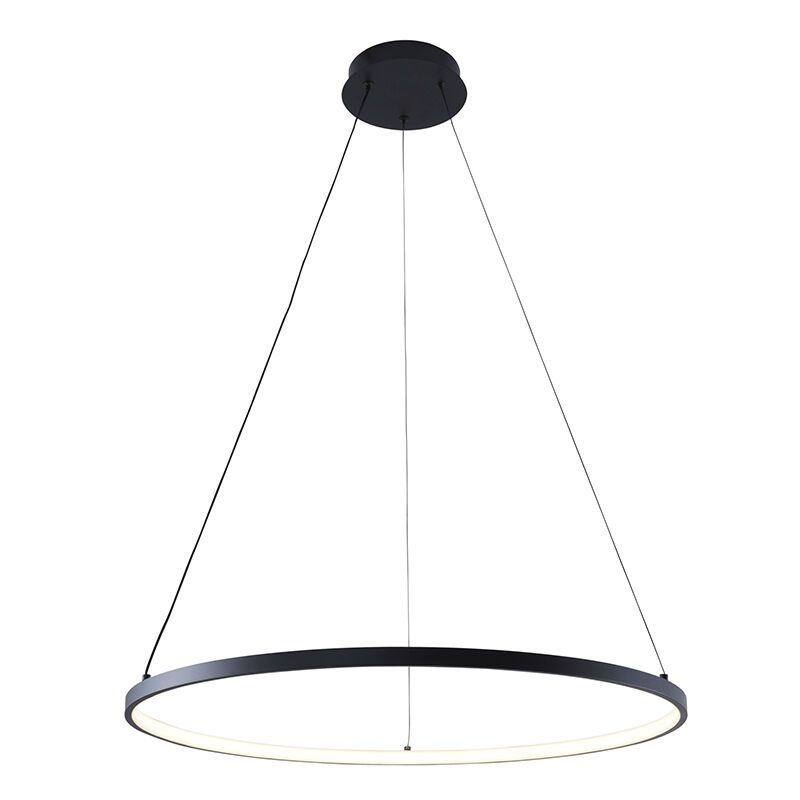 Lustră neagră design, Kubra, 28W, LED reglabil de la alb cald la alb rece Lustră neagră design, Kubra, 28W, LED reglabil de la alb cald la alb rece