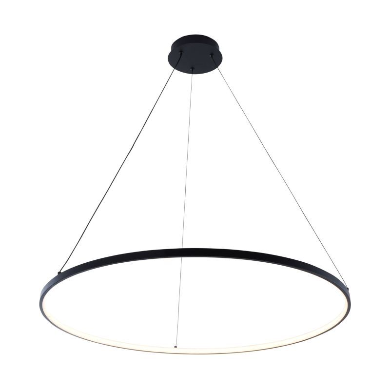 Lustră neagră design, Kubra, 36W, LED reglabil de la alb cald la alb rece