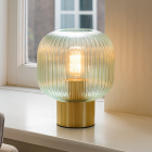 Lampă de masă verde design, Charlois, con întrerupător