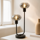 Lampă de masă gri design, Skip, con întrerupător