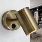 Aplică de perete bronz modernă, Elena, con întrerupător