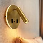 Aplică de perete aurie modernă, Alec, 9W, LED 3000K, con întrerupător