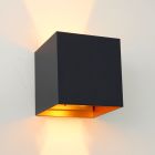Aplică de perete up down neagră modernă, Dion, 6W, LED 2700K, IP65