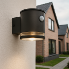 Aplică solară exterior neagră modernă, Tommy, 1W, LED 2700K, IP54