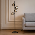 Lampadar gri design, Remo, con întrerupător
