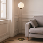 Lampadar alamă design, Dolf, con întrerupător