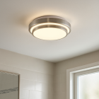 Plafonieră baie nichel modernă, Jaro, 12W, LED 3000K, IP44