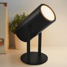 Lampă de masă reîncărcabilă neagră modernă, Elko, 2W, LED 3000K, con întrerupător