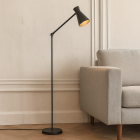 Lampadar negru modern, Steve, con întrerupător