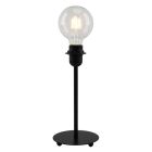 Lampă de masă fără abajur neagră din metal, Eileen, con întrerupător
