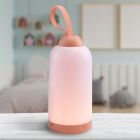 Lampă de noapte pentru copii roz din plastic, Esper, 3W, LED 3000K, dimmabil în 3 trepte
