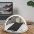 Lampă de masă albă din plastic, Erhan, 2W, LED 3000K, con întrerupător