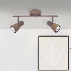 Spot LED de tavan cupru clasic, Rieko
