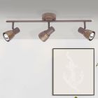 Spot LED de tavan cupru din metal, Rieko