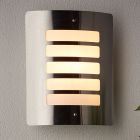 Lampă exterior crom din metal, Alea, IP44