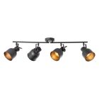 Spot LED de tavan negru industrial, Shiva