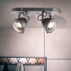 Spot LED de tavan negru industrial, Liza