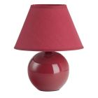 Lampă de masă din ceramică roșie, Pilar, con întrerupător