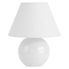Lampă de masă din ceramică albă, Pilar, con întrerupător