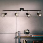 Spot LED de tavan negru industrial, Adama