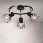 Spot LED de tavan negru industrial, Adama