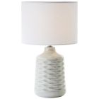 Lampă de masă gri retro, Roelf, con întrerupător