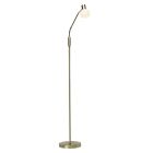 Lampadar alamă din metal, Jaydah, con întrerupător