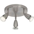 Plafonieră crom din metal, Keysha, 3W, LED 3000K