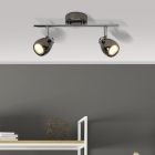 Plafonieră neagră din metal, Khadra, 3W, LED 3000K