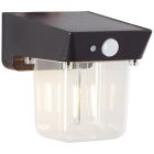 Aplică solară exterior neagră modernă, Steijn, 2W, LED 2700K, IP44