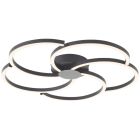 Plafonieră neagră design, Somia, 32W, LED 3000K, dimmabil în 3 trepte