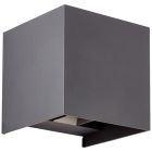 Aplică de perete up down gri modernă, Romar, 6,5W, LED 3000K, IP44