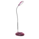 Lampă de birou roz din plastic, Marenthe, 2W, LED 6000K, con întrerupător