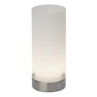 Lampă de masă albă din sticlă, Mexi, 3W, LED 3000K, con întrerupător