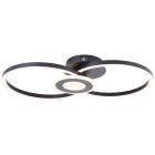Plafonieră neagră design, Volkert, 24W, LED 3000K