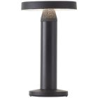 Lampă de masă reîncărcabilă neagră din metal, Kubilay, 2W, LED 4000K, IP44, con întrerupător