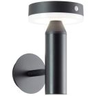 Aplică solară exterior neagră din metal, Kubilay, 3W, LED 4000K, IP44