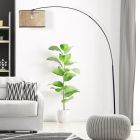 Lampadar bej rustic, Emmelie, con întrerupător