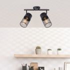 Spot LED de tavan negru industrial, Georgino