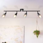 Spot LED de tavan negru din sticlă, Fanny